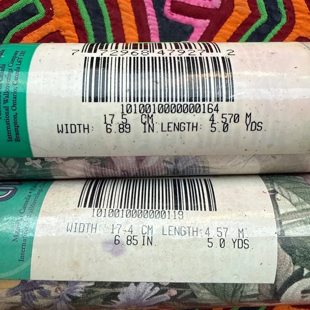 Encore‎ Floral Wallpaper Border 2 Rolls Vintage NOS Discontinued PB47927